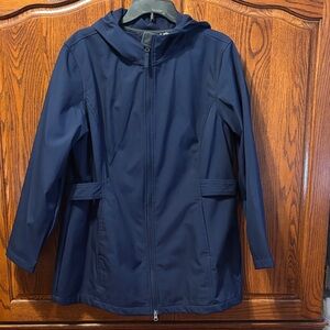 Women's Navy Hooded Jacket